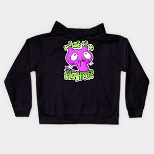 WTF?!? Pink feline can't handle this... Kids Hoodie